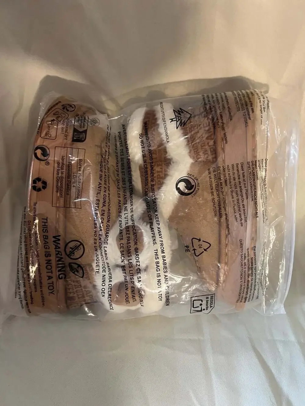 Hello Kitty Faux Suede Winter Boots Chestnut Tan Brown White Fur Kids 12.5-13.5